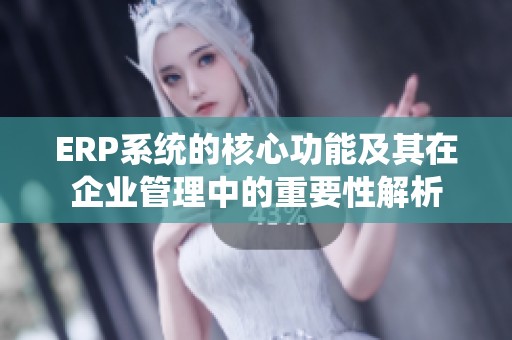 ERP系统的核心功能及其在企业管理中的重要性解析