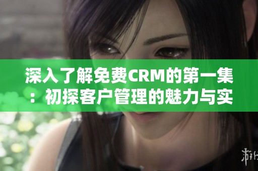 深入了解免费CRM的第一集：初探客户管理的魅力与实用性