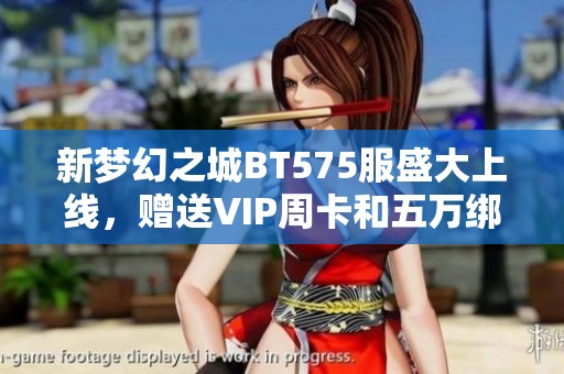 新梦幻之城BT575服盛大上线，赠送VIP周卡和五万绑元福利大放送