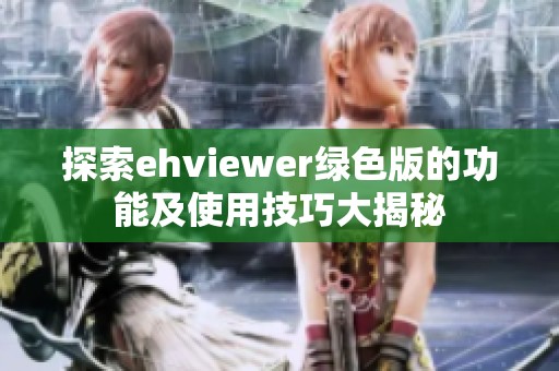 探索ehviewer绿色版的功能及使用技巧大揭秘