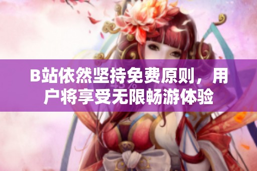 B站依然坚持免费原则，用户将享受无限畅游体验