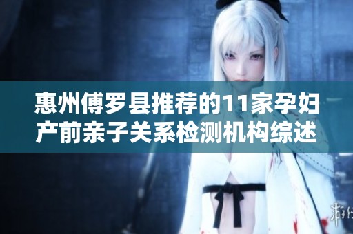 惠州傅罗县推荐的11家孕妇产前亲子关系检测机构综述
