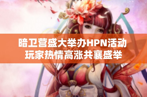 暗卫营盛大举办HPN活动 玩家热情高涨共襄盛举