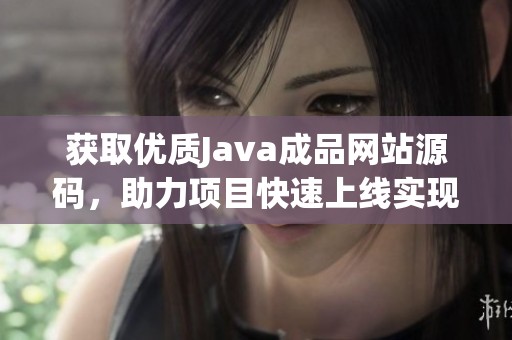获取优质Java成品网站源码，助力项目快速上线实现