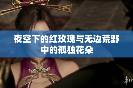 夜空下的红玫瑰与无边荒野中的孤独花朵