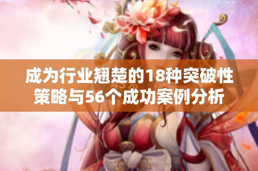 成为行业翘楚的18种突破性策略与56个成功案例分析