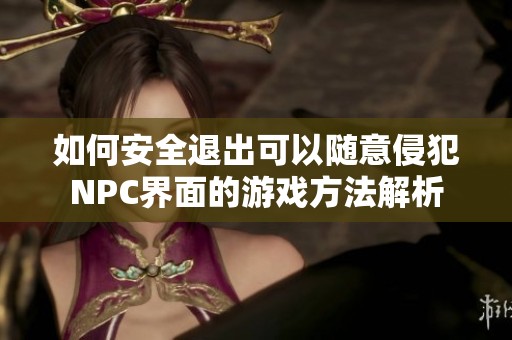 如何安全退出可以随意侵犯NPC界面的游戏方法解析