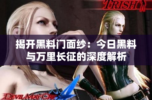 揭开黑料门面纱：今日黑料与万里长征的深度解析