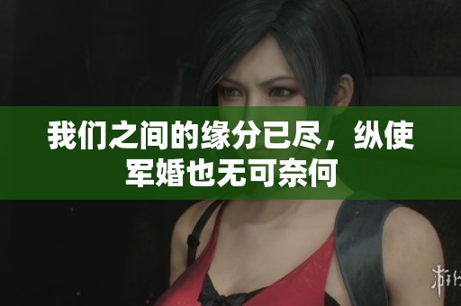 我们之间的缘分已尽，纵使军婚也无可奈何