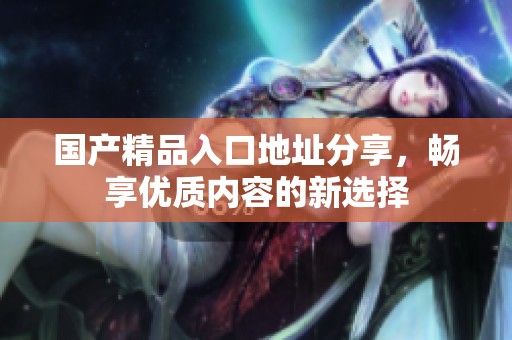 国产精品入口地址分享，畅享优质内容的新选择