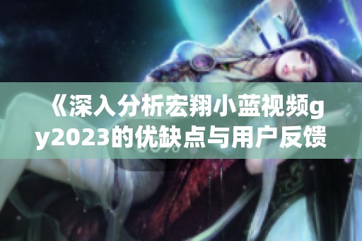 《深入分析宏翔小蓝视频gy2023的优缺点与用户反馈》