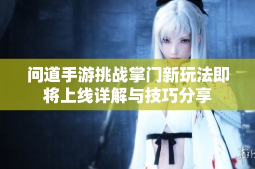 问道手游挑战掌门新玩法即将上线详解与技巧分享