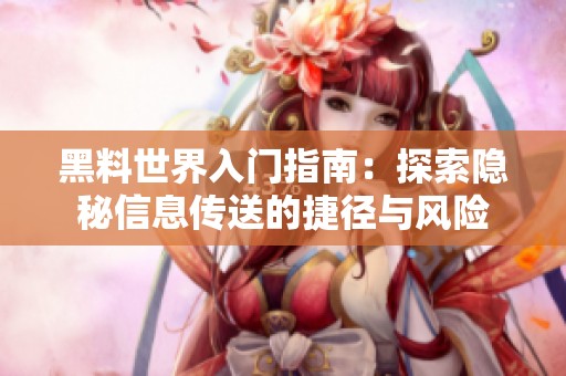 黑料世界入门指南：探索隐秘信息传送的捷径与风险