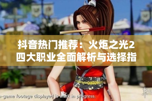 抖音热门推荐：火炬之光2四大职业全面解析与选择指南