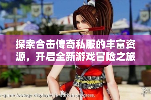 探索合击传奇私服的丰富资源，开启全新游戏冒险之旅