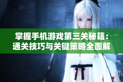 掌握手机游戏第三关秘籍：通关技巧与关键策略全面解读