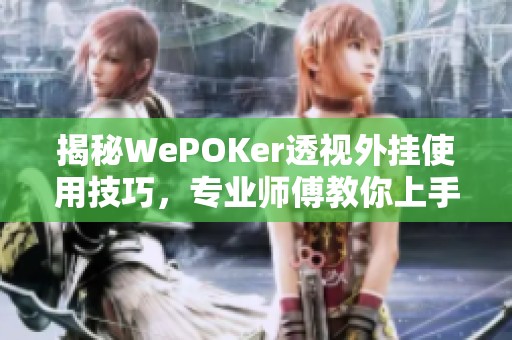 揭秘WePOKer透视外挂使用技巧，专业师傅教你上手方法