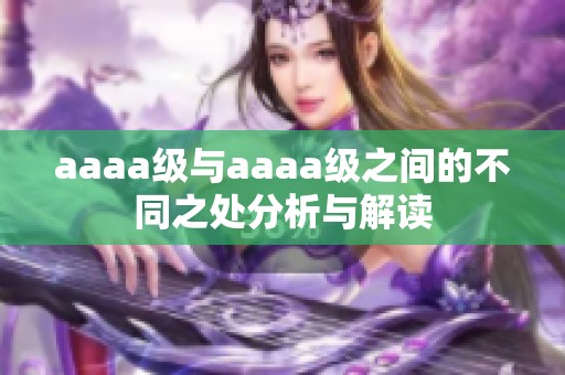 aaaa级与aaaa级之间的不同之处分析与解读