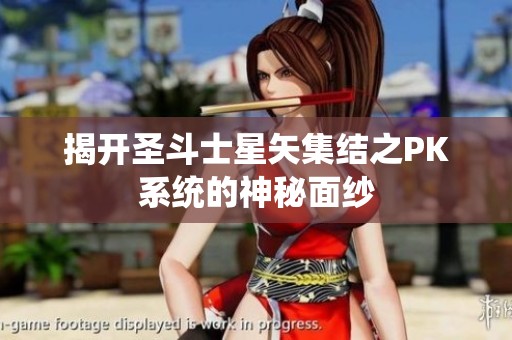 揭开圣斗士星矢集结之PK系统的神秘面纱