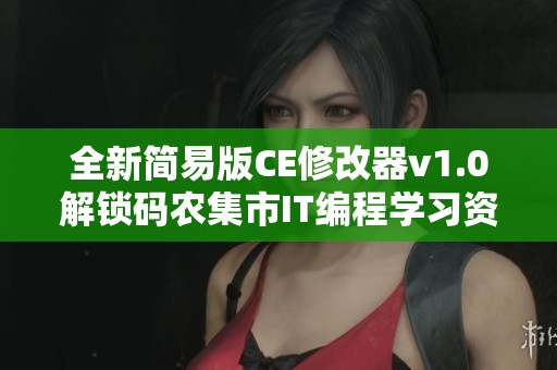 全新简易版CE修改器v1.0解锁码农集市IT编程学习资源分享