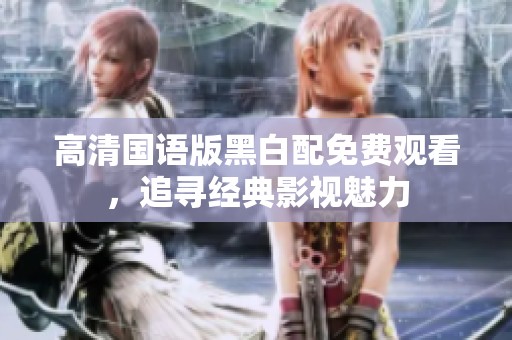 高清国语版黑白配免费观看，追寻经典影视魅力
