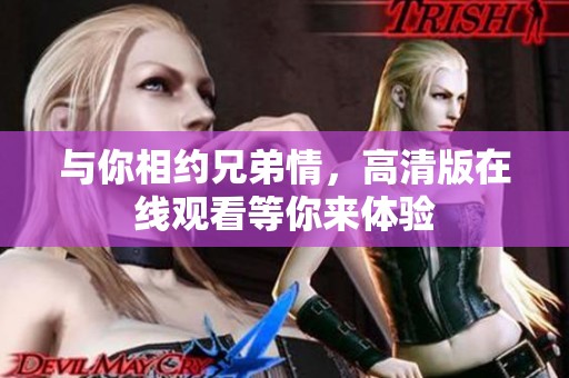 与你相约兄弟情，高清版在线观看等你来体验