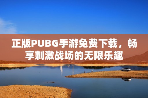 正版PUBG手游免费下载，畅享刺激战场的无限乐趣