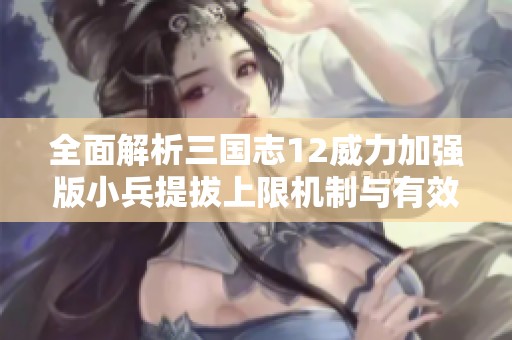 全面解析三国志12威力加强版小兵提拔上限机制与有效提升策略
