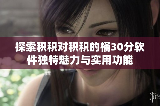 探索积积对积积的桶30分软件独特魅力与实用功能