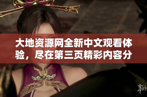 大地资源网全新中文观看体验，尽在第三页精彩内容分享