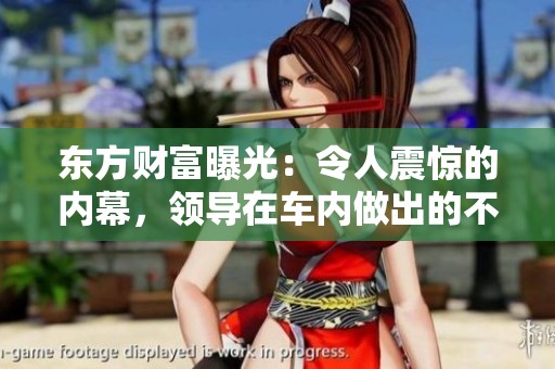 东方财富曝光：令人震惊的内幕，领导在车内做出的不当行为内幕揭秘