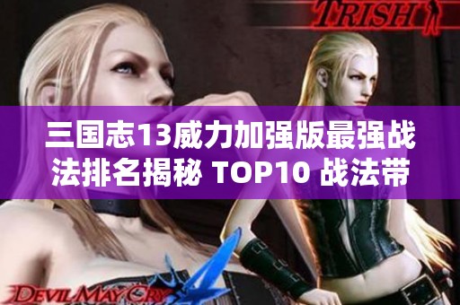 三国志13威力加强版最强战法排名揭秘 TOP10 战法带你领略策略之美