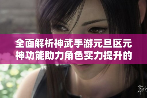 全面解析神武手游元旦区元神功能助力角色实力提升的实用攻略