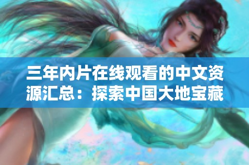 三年内片在线观看的中文资源汇总：探索中国大地宝藏
