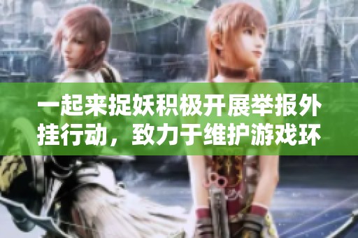 一起来捉妖积极开展举报外挂行动，致力于维护游戏环境的公平与正义之路