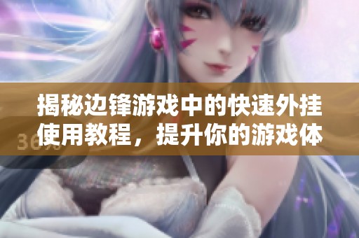 揭秘边锋游戏中的快速外挂使用教程，提升你的游戏体验与竞争力