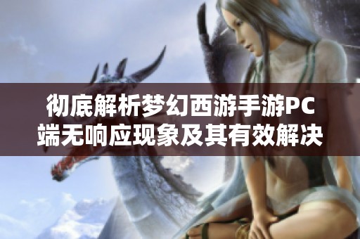 彻底解析梦幻西游手游PC端无响应现象及其有效解决方法分享