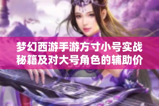 梦幻西游手游方寸小号实战秘籍及对大号角色的辅助价值探讨与分析