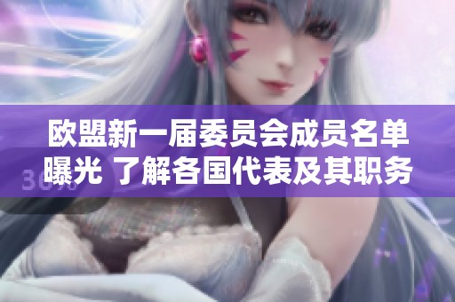欧盟新一届委员会成员名单曝光 了解各国代表及其职务分配情况