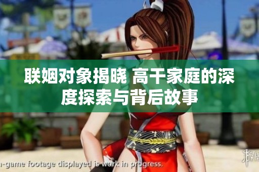联姻对象揭晓 高干家庭的深度探索与背后故事