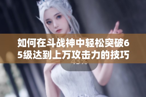 如何在斗战神中轻松突破65级达到上万攻击力的技巧与心得分享