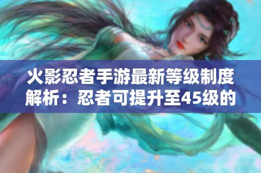 火影忍者手游最新等级制度解析：忍者可提升至45级的全新玩法及策略探讨