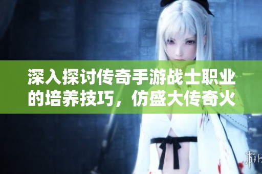 深入探讨传奇手游战士职业的培养技巧，仿盛大传奇火龙版攻略分享与分析