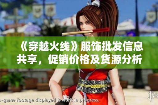 《穿越火线》服饰批发信息共享，促销价格及货源分析