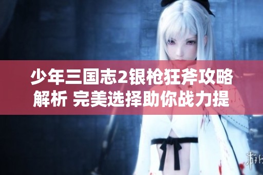少年三国志2银枪狂斧攻略解析 完美选择助你战力提升
