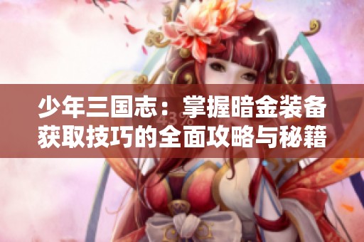 少年三国志：掌握暗金装备获取技巧的全面攻略与秘籍解析