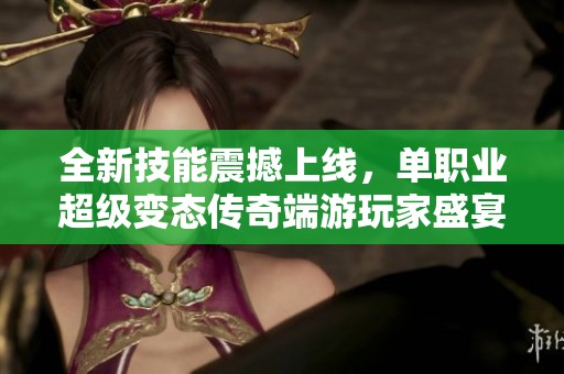 全新技能震撼上线，单职业超级变态传奇端游玩家盛宴即将来临！