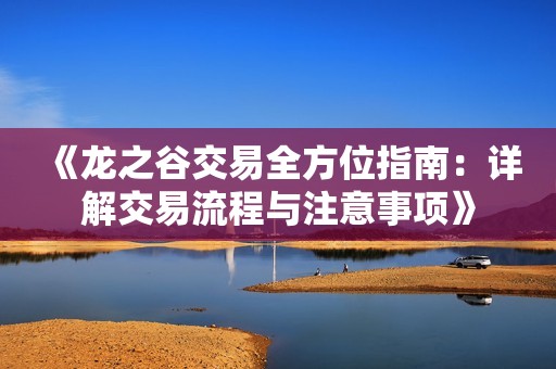 《龙之谷交易全方位指南：详解交易流程与注意事项》