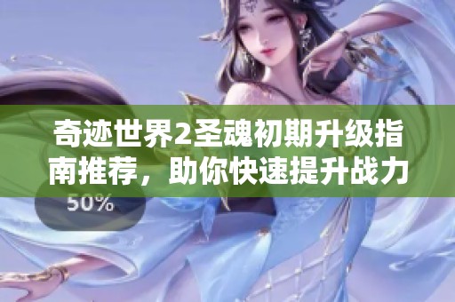 奇迹世界2圣魂初期升级指南推荐，助你快速提升战力