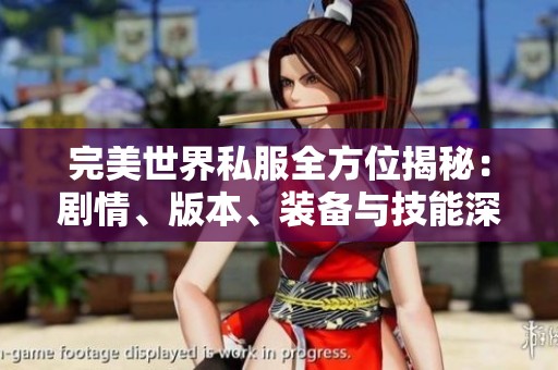 完美世界私服全方位揭秘：剧情、版本、装备与技能深度解析